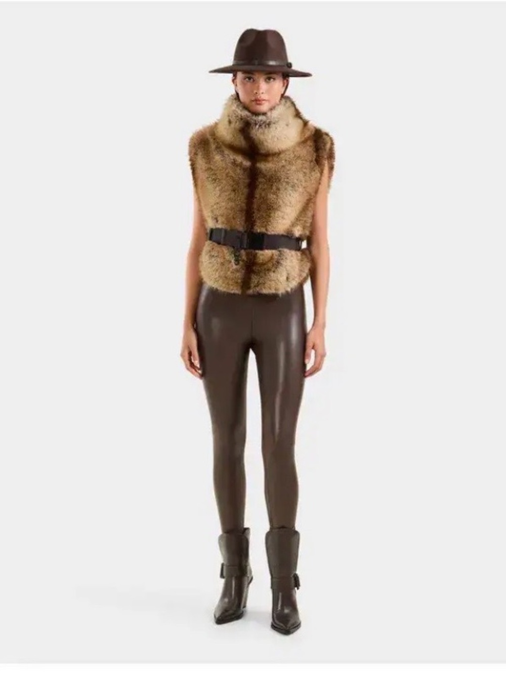 RUDSAK Women's Brown Faux Fur Vest